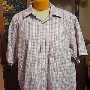 Mens XL Colours Alexander Julian button up multi-color short sleeve shirt